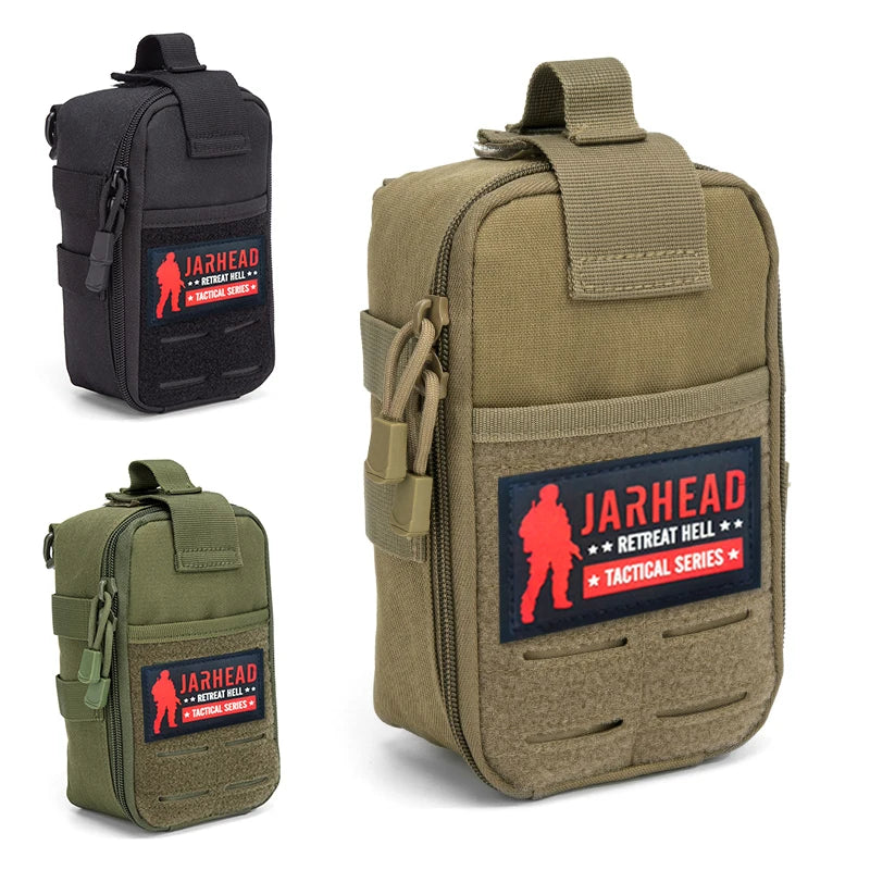 Tactical MOLLE EDC Pouch 600D Nylon Water Resistant Utility Organizer Bag for Outdoor Hiking Camping Travel