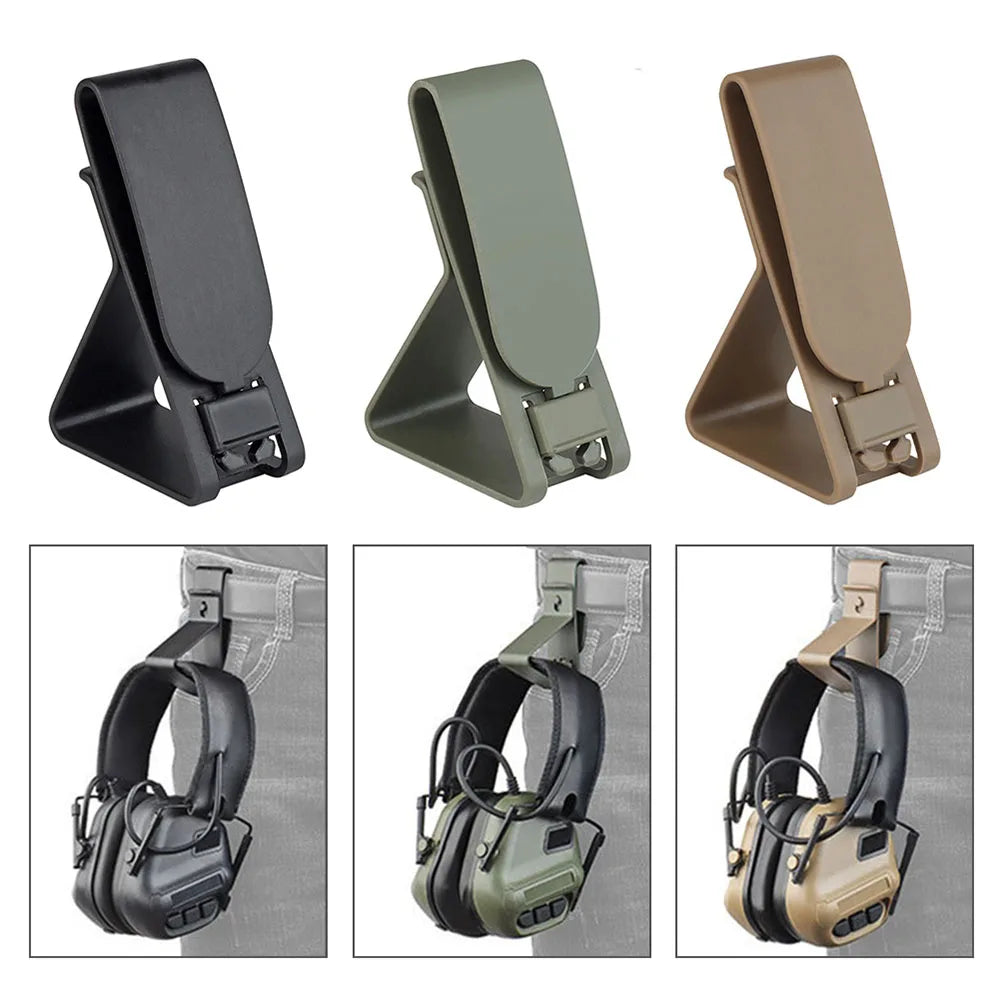 Tactical Headset Hanger MOEEL Hunting Mobile Quick Release Clasp Headphones Hanger Mobile Phone Holder Shooting Accessories