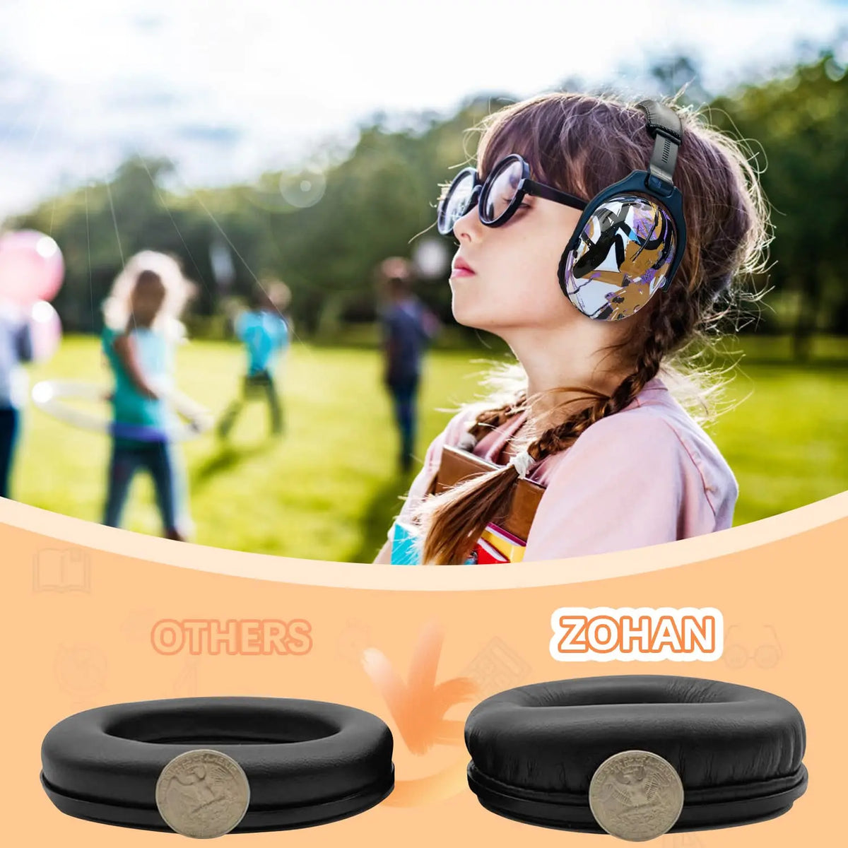 Kids Hearing Protection Safety Earmuffs Adjustable Noise Reduction Graffiti Earmuffs Ear Defenders Fit for Toddlers Children