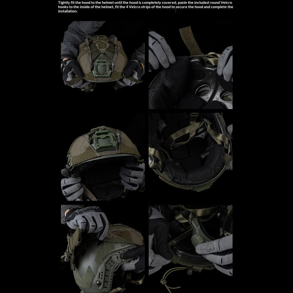 For WOSPORT FAST SF Outdoor Training Helmet Cover Wear Resist Fixation Helmets Cloth Breathable for GEN4 Outdoor Airsoft Gear