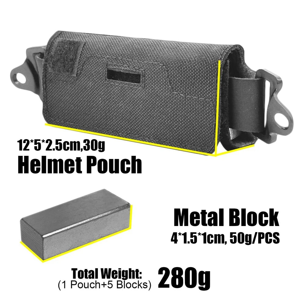 Helmet Counterbalance Weight Bag Tactical Helmet Counterweight NVG Pouch for OPS Fast BJ PJ MH Helmets Accessories