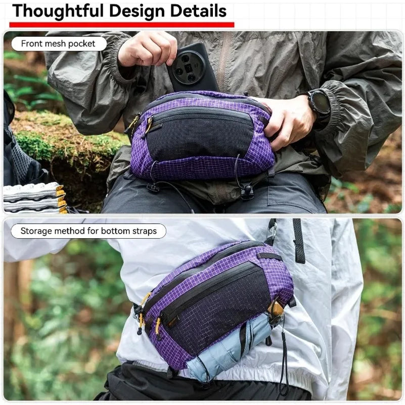 Outdoor Hiking Tactical Chest Bag Large Capacity Waterproof Nylon Crossbody Bag Sports Backpack Waist Pack Men Women