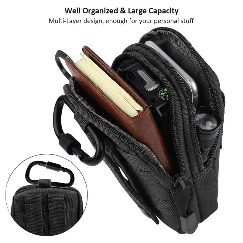 Tactical First Aid Waist Pack Men Camo Molle Pouch Outdoor Cycling Running Camping Hunting Multi-Function Tool Phone Bag