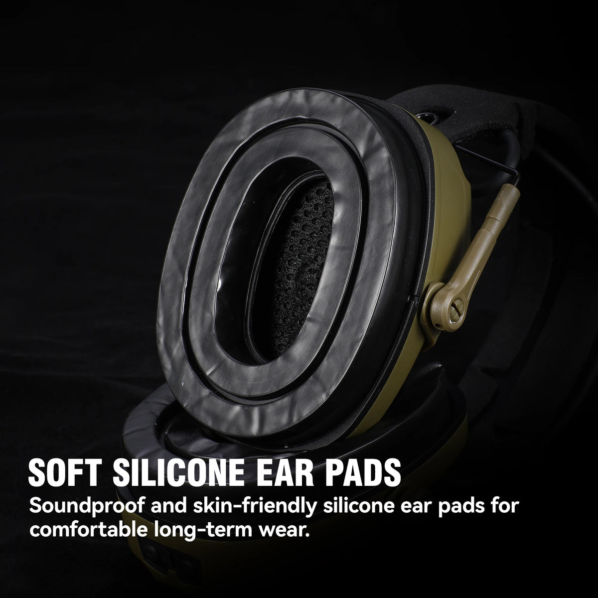 Tactical AMP Headset with OPS Core ARC & Team Wendy M-LOK Adapters | 30dB Noise Reduction, Soft Silicone Ear Pads, AAA Battery P