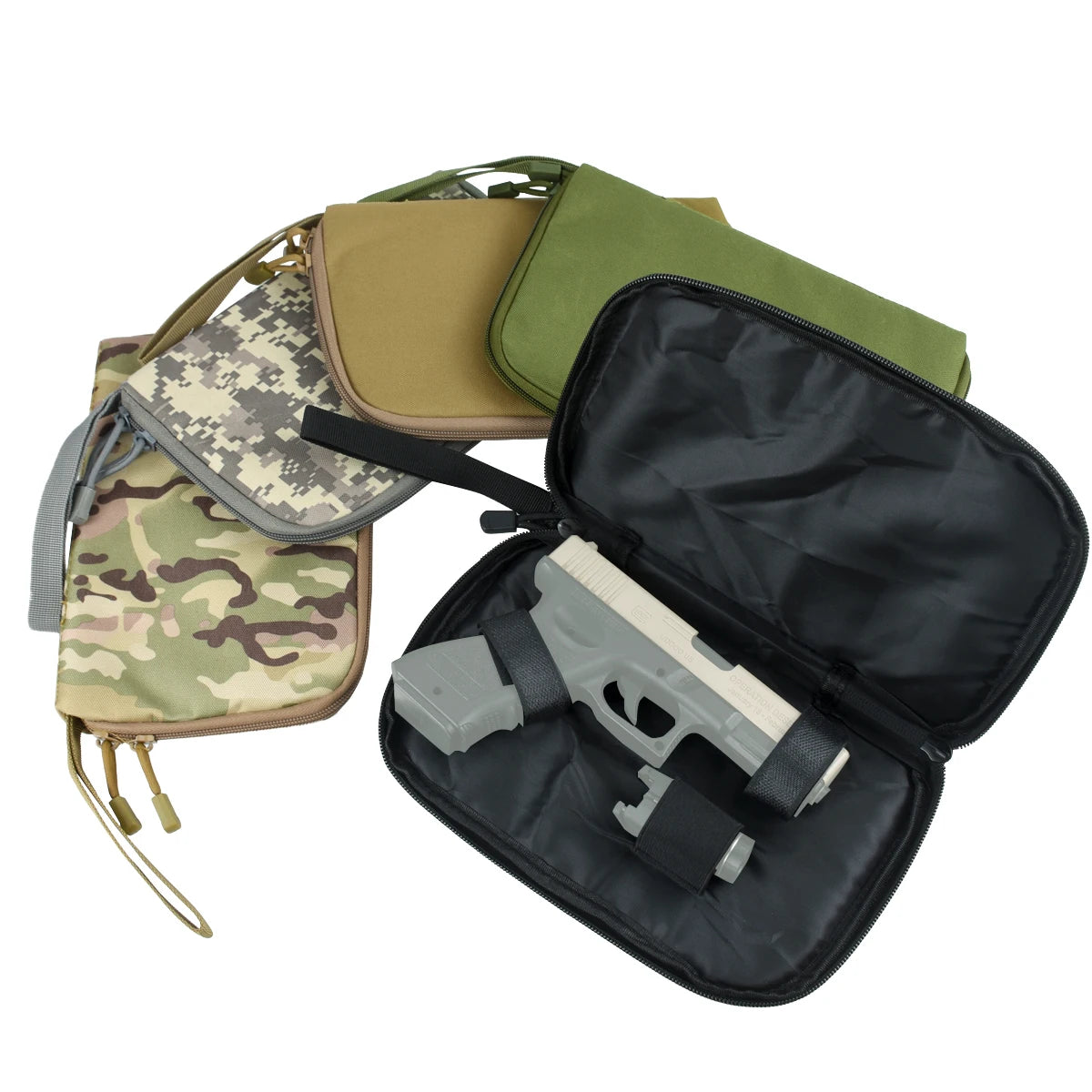 Tactical Concealed Carry Pistol Bag Portable Gun Holster For 1911 G17 G19 Handgun Magazine Pouch Hunting Protection Gun Case