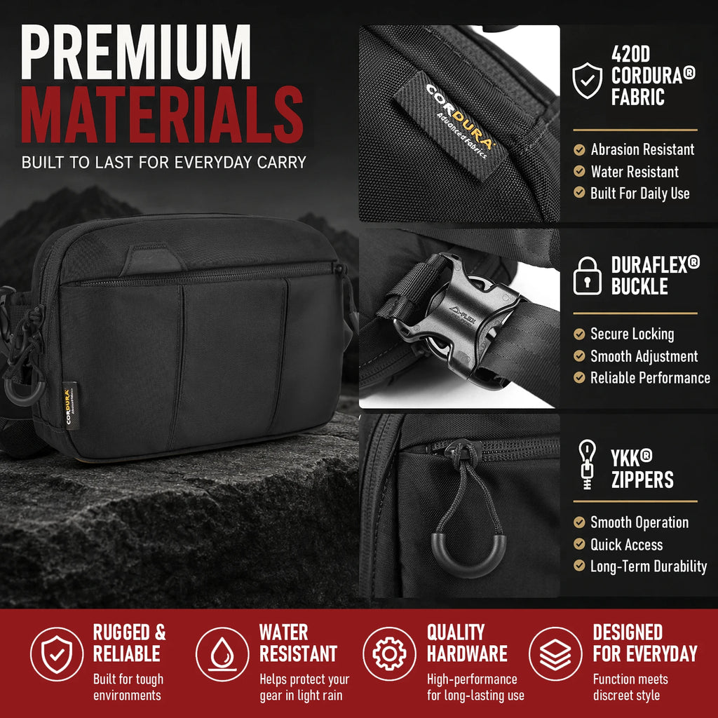 VOTAGOO Tactical Waist Bag Hidden Belt Concealed Carry Pouch EDC for Men Women Outdoor Travel Hiking