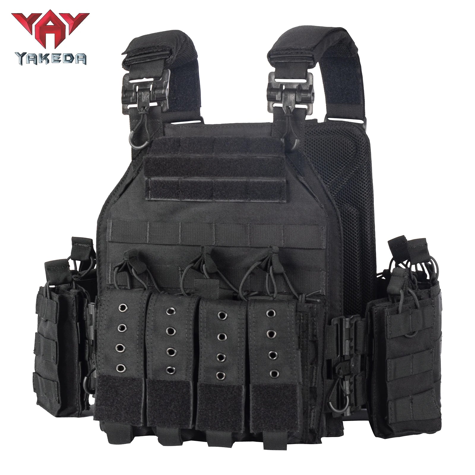 YAKEDA Quick Release 1000D Nylon Tactical Outdoor Vest With Adjustable and Molle System for Airsoft Hunting