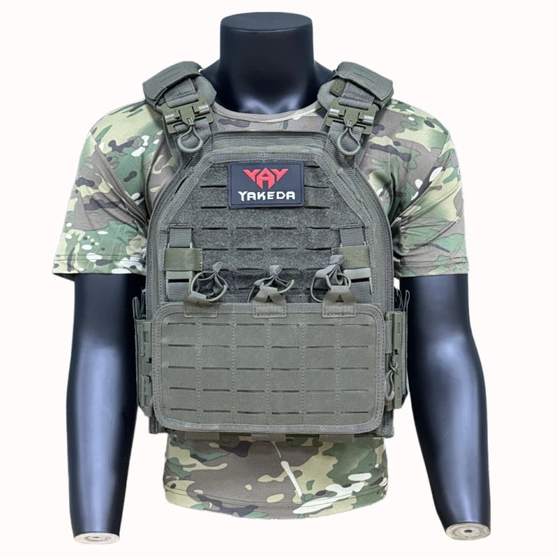 Multicam Camo Tactical Vest Quick Release Molle Modular Protective Vest for Outdoor CS Wargame Hunting yakeda 6094