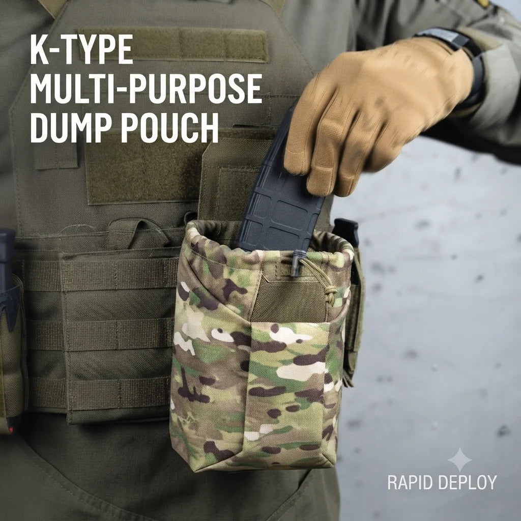 Tactical Molle Dump Pouch Military Outdoor Folding Magazine Bag Multi-Purpose Utility Recovery Pouch Tactical Gear Bag