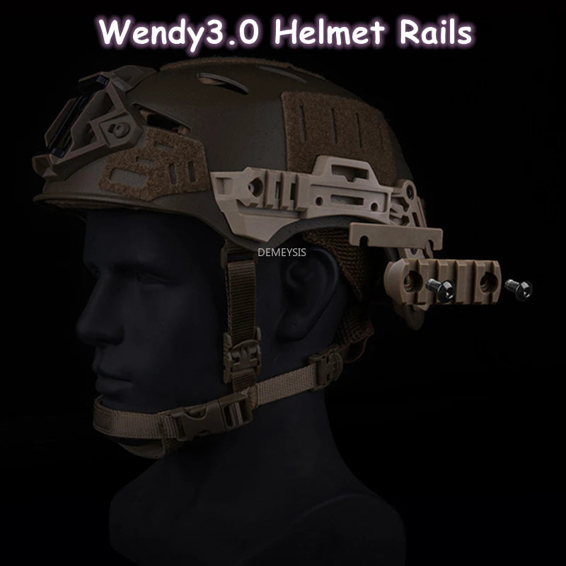 2Pcs Wendy 3.0 Helmet Rails Side Guide Rail Tactical Wendy Helmets Mount Rail Kit Outdoor Airsoft FAST Helmet Accessories