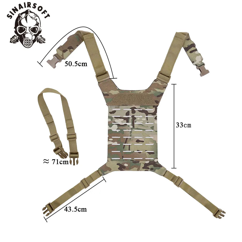 Tactical D3 SS MK Chest Rig Hunting Airsoft Molle Vest Chest Rig Strap Universal Vest Back Panel Equipment Accessories