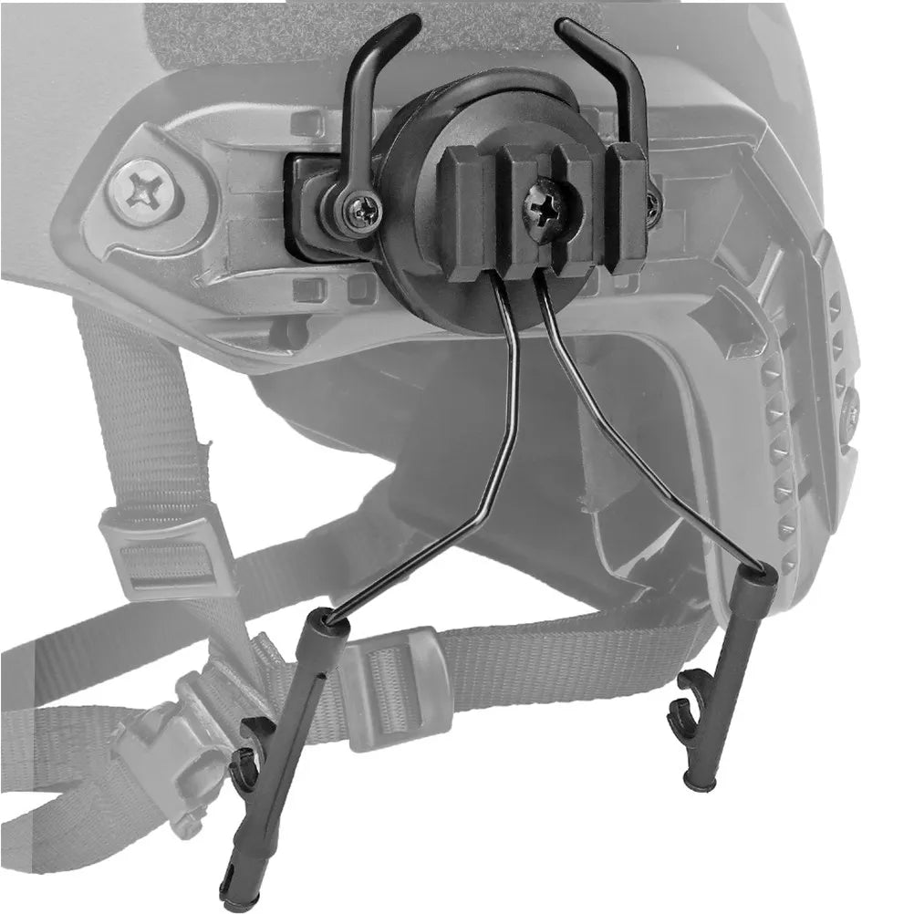 Headphone Earmuff Rail Adapter Kit Fits 19-21Mm Fast Rail System Tactical Outdoor Accessory for Headset Wire