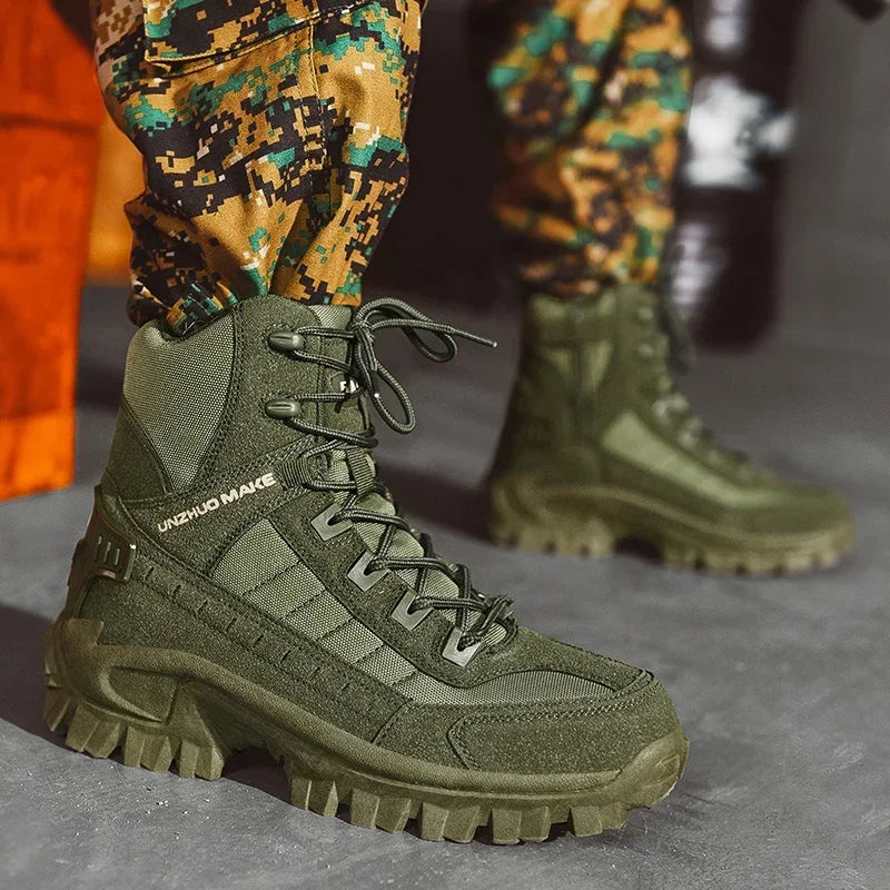 2024 New Arrivals Desert Combat Boots Men Breathable Work Safty Shoes Hunting Boots For Men Tactical Boots For With Side Zipper