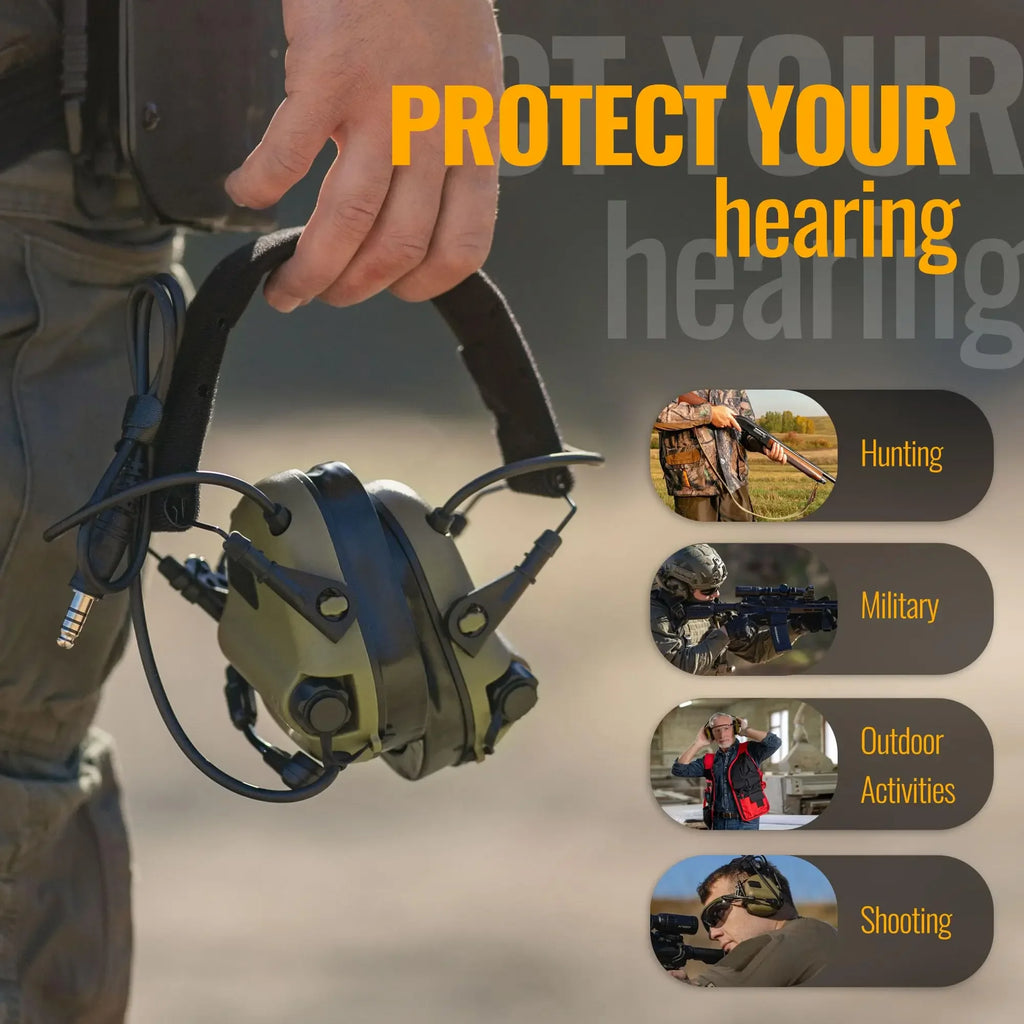 EARMOR M32 MOD4 Tactical Communication Headset & M16C ARC Helmet Adapter Military Shooting Earmuffs Anti-Noise Headphones