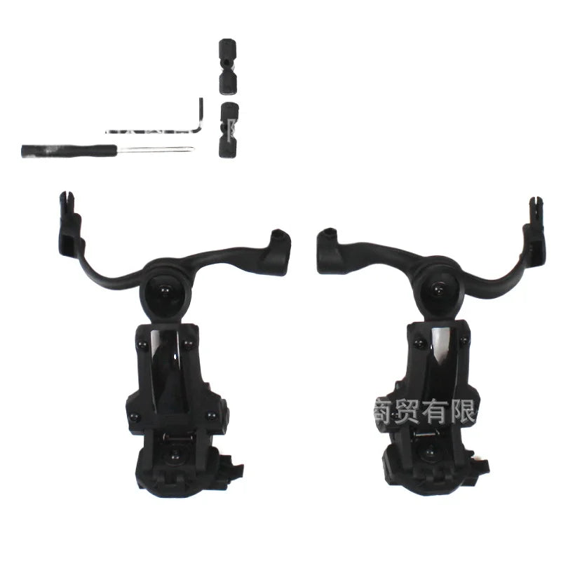 Tactical Helmet Mount for Noise Reduction Earphones Compatible with C Series Pickup FAST Rail System Multi-Angle Adjustable