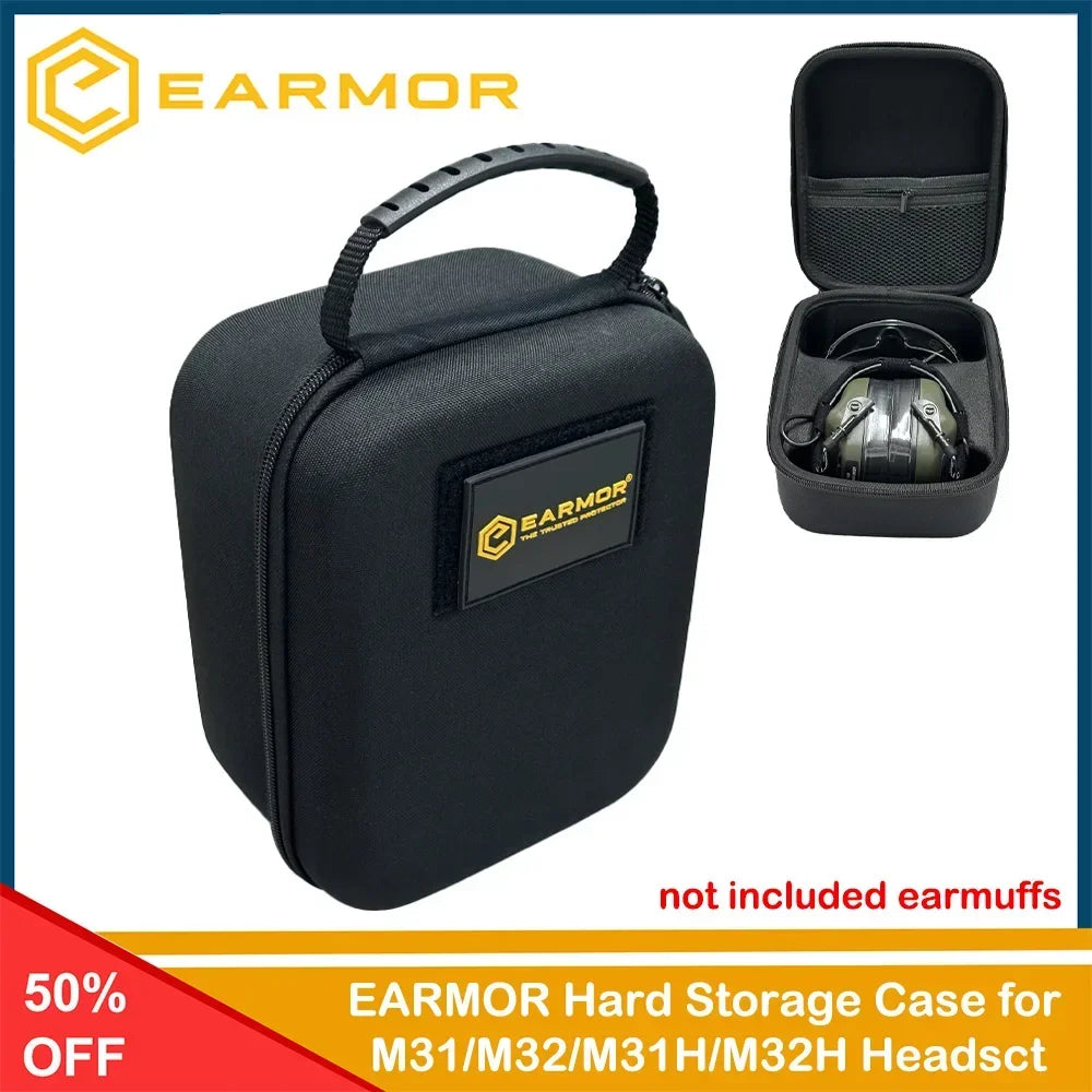 EARMOR Tactical Headphone Hard Storage Case, Portable Lightweight Headphone Case, Waterproof M31/M32/ M31H/M32H earmuffs