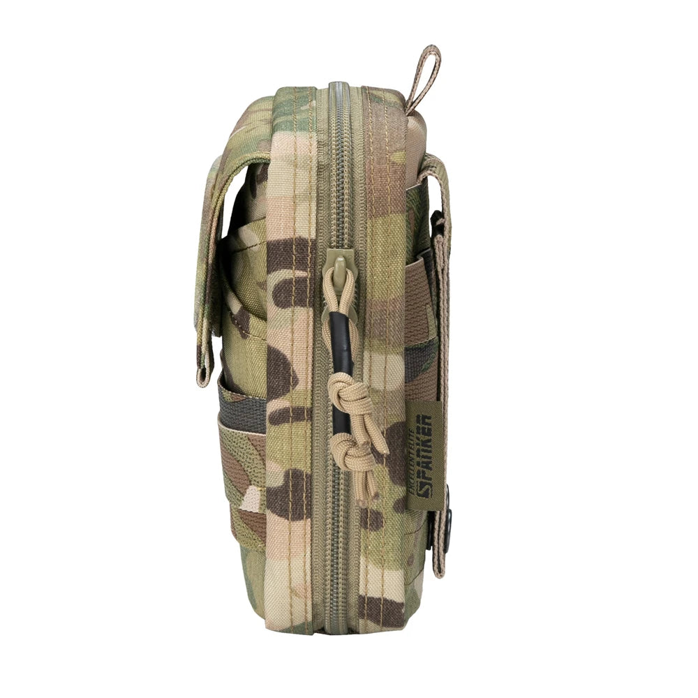 EXCELLENT ELITE SPANKER Tactical  EDC Pouch Molle Multifunctional Pouch Double Zipper Waist Pack Magic Tape Tool Bags