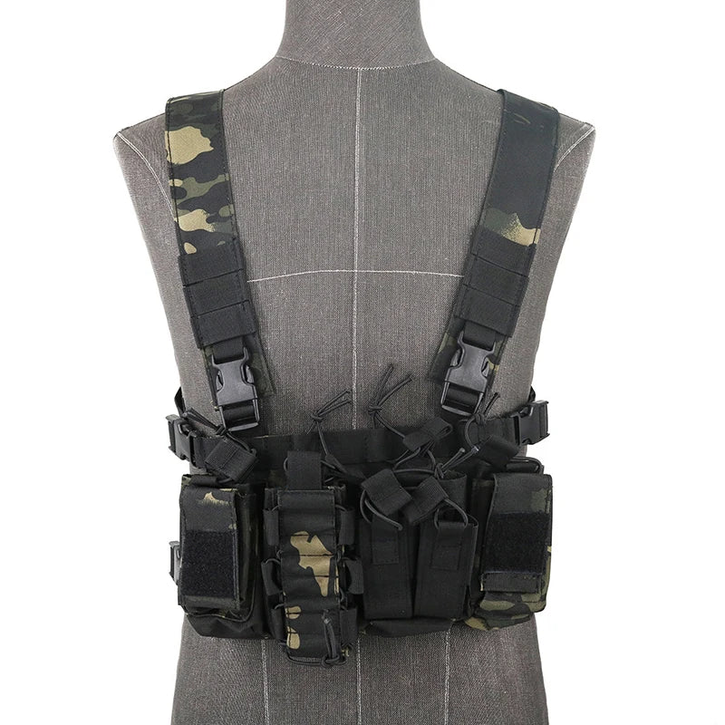 Tactical Vest Hunting Clothes Radio Harness Front Pouch Holster Airsoft Chest Rig Magazine Carrier Vest Equipment