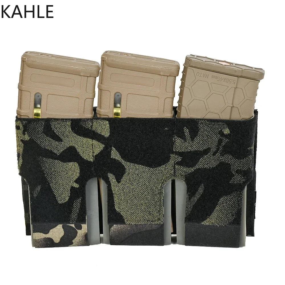 Tactical Triple 556 Magazine Pouch Airsoft Pistol Mag Pouch Kangaroo Insert 5.56 AR Magazines Hunting Bag Plate Carrier