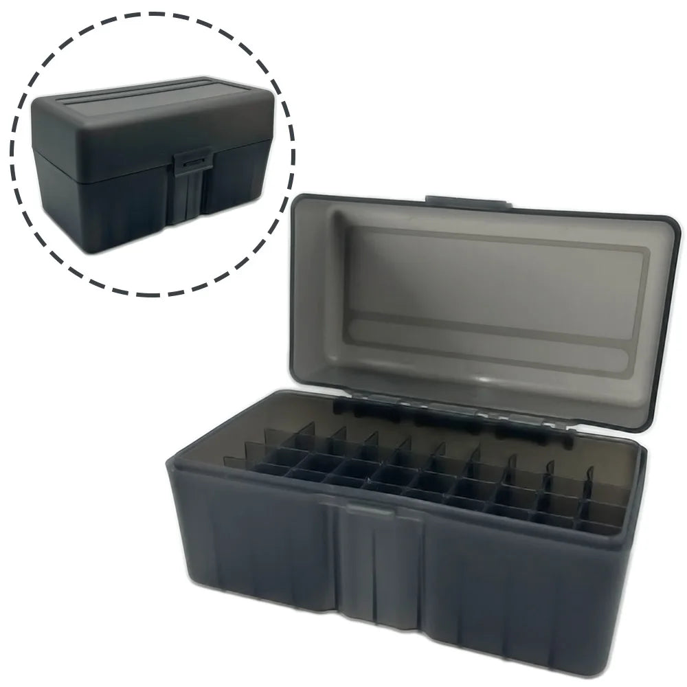 Tactical 50 Round Rifle Ammo Box Flip-Top Carrying Ammo Box for 243 .308 Win 7.62x51mm Nato 220 Swift Hunting Accessories