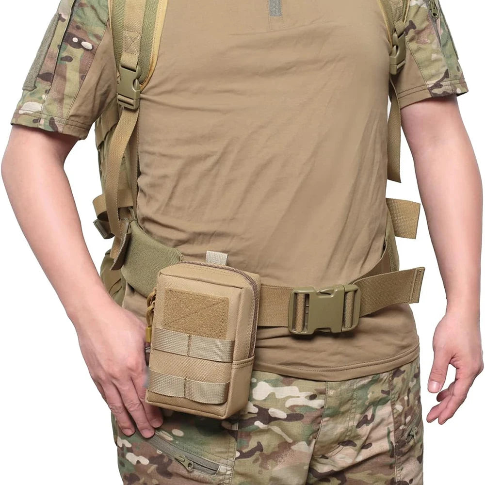 EDC Molle Tactical Pouch Waist Pack Compact Utility Pouches Waist Belt Bag Medical Bags Phone Case Outdoor Hunting Accessories
