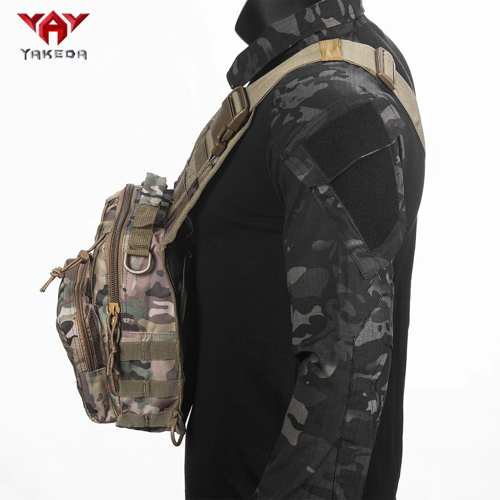 Training shoulder bag crossbody bag 900D carrying strap bag chest bag multiple pocket compartment MOLLE webbing
