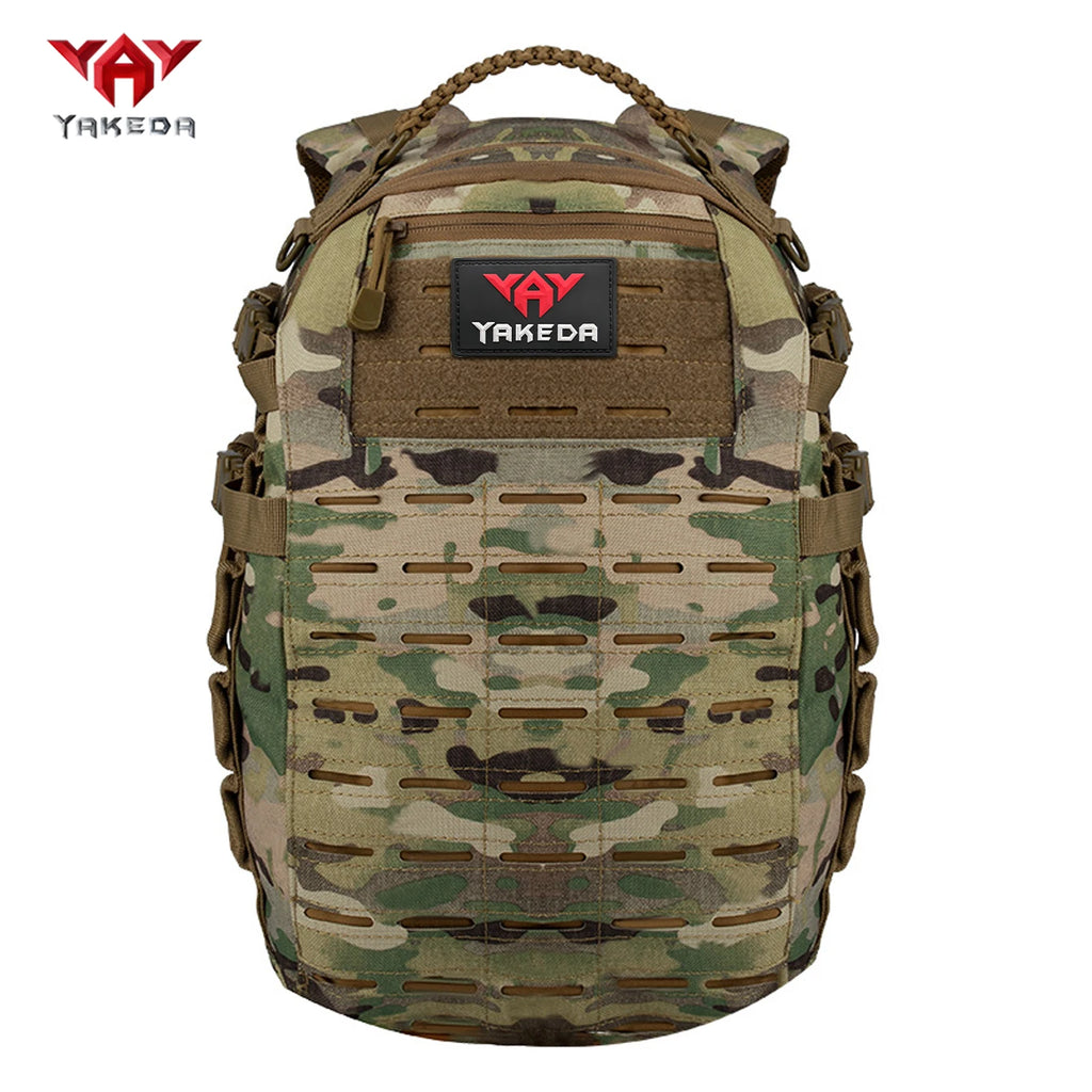 YAKEDA large capacity outdoor backpack with waist and chest strap, fixed buckle MOLLE system shoulder strap, widened backpack