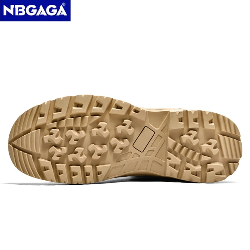 Outdoor Men's Tactics Combat Training Boots Anti Slip and Wear-resistant Off-Road Sports Hiking Shoes Fishing Hunting Sneakers
