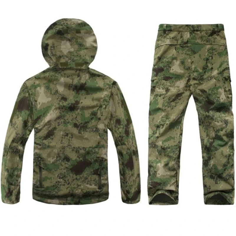 TAD Gear Tactical Softshell  Camouflage Jacket Set Men Windbreaker Wateoutdoorsrproof Hunting Clothes Set Outdoors Jacket