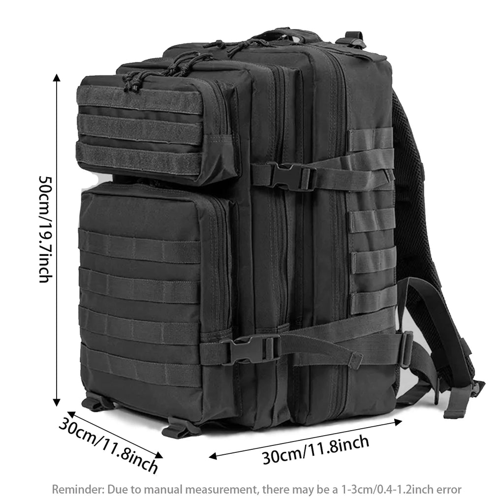 Large capacity backpack+matching adjustable waist bag, rich internal compartments, strong expandability, quick buckle strap