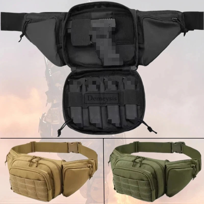 Tactical Waist Bag Outdoor Concealed Carry Molle Handgun Bags for Hunting Camping Hiking Pistol Pack