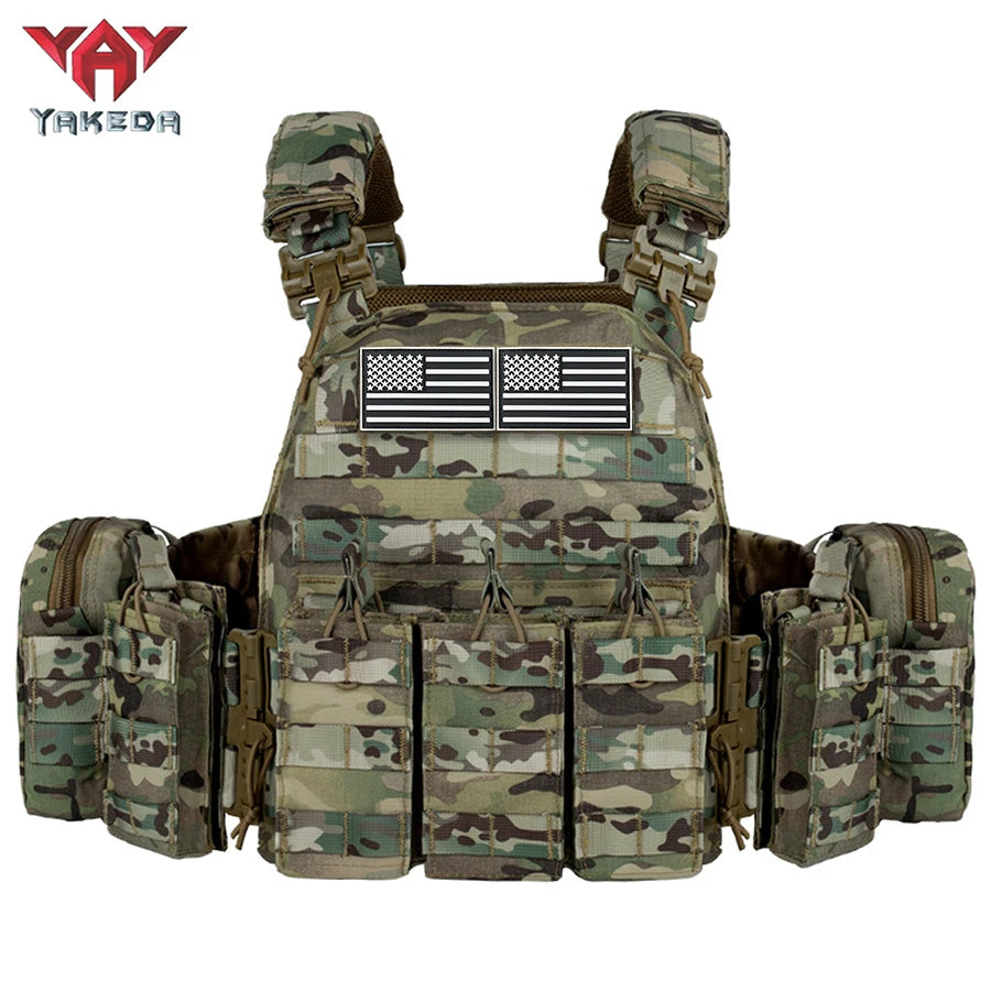 YAKEDA shoulder and waist quick release hunting adventure vest expandable system wear-resistant and tear resistant material