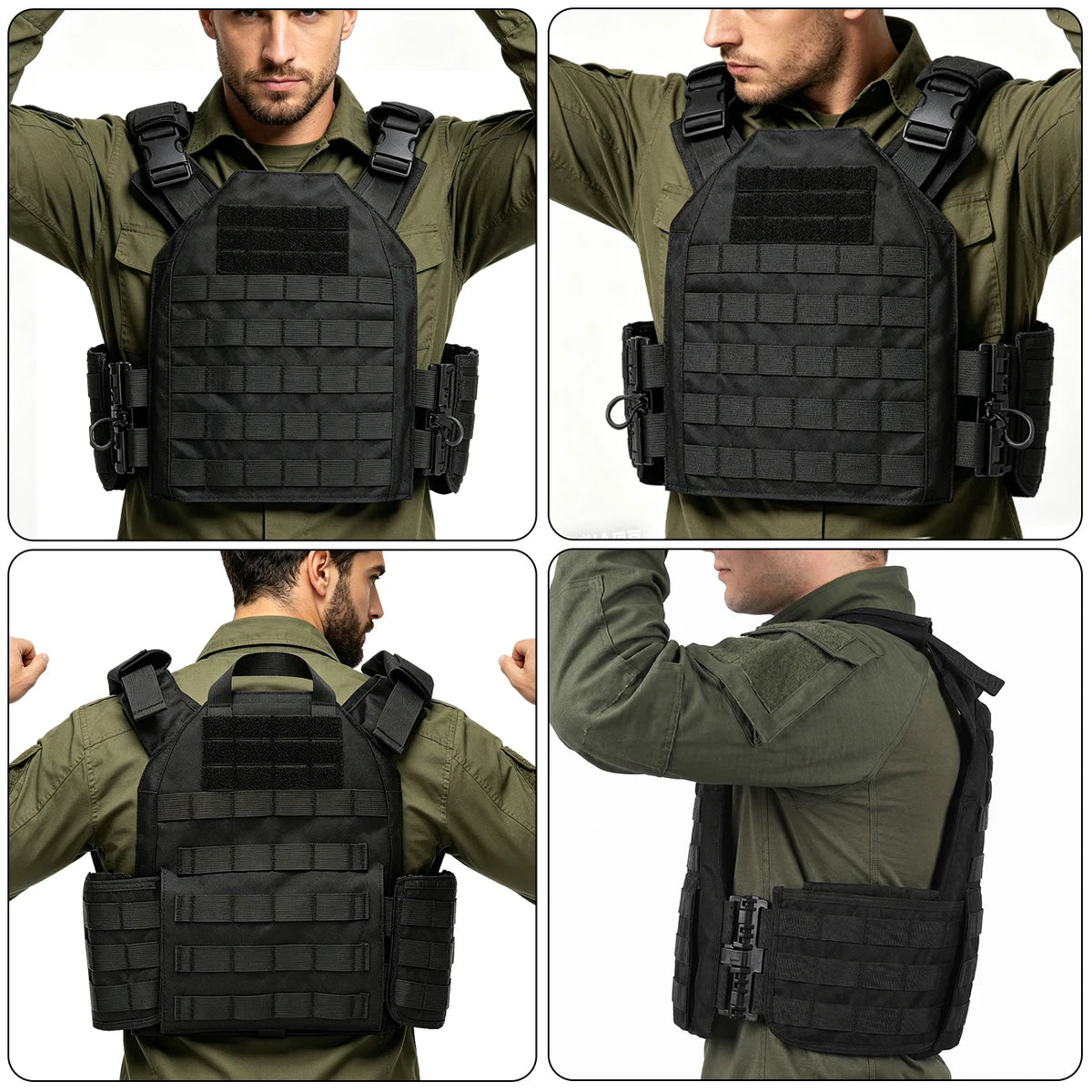 Quick detachable adjustable hunting vest, easy to put on and take off MOLLE expandable tool kit, wear-resistant material