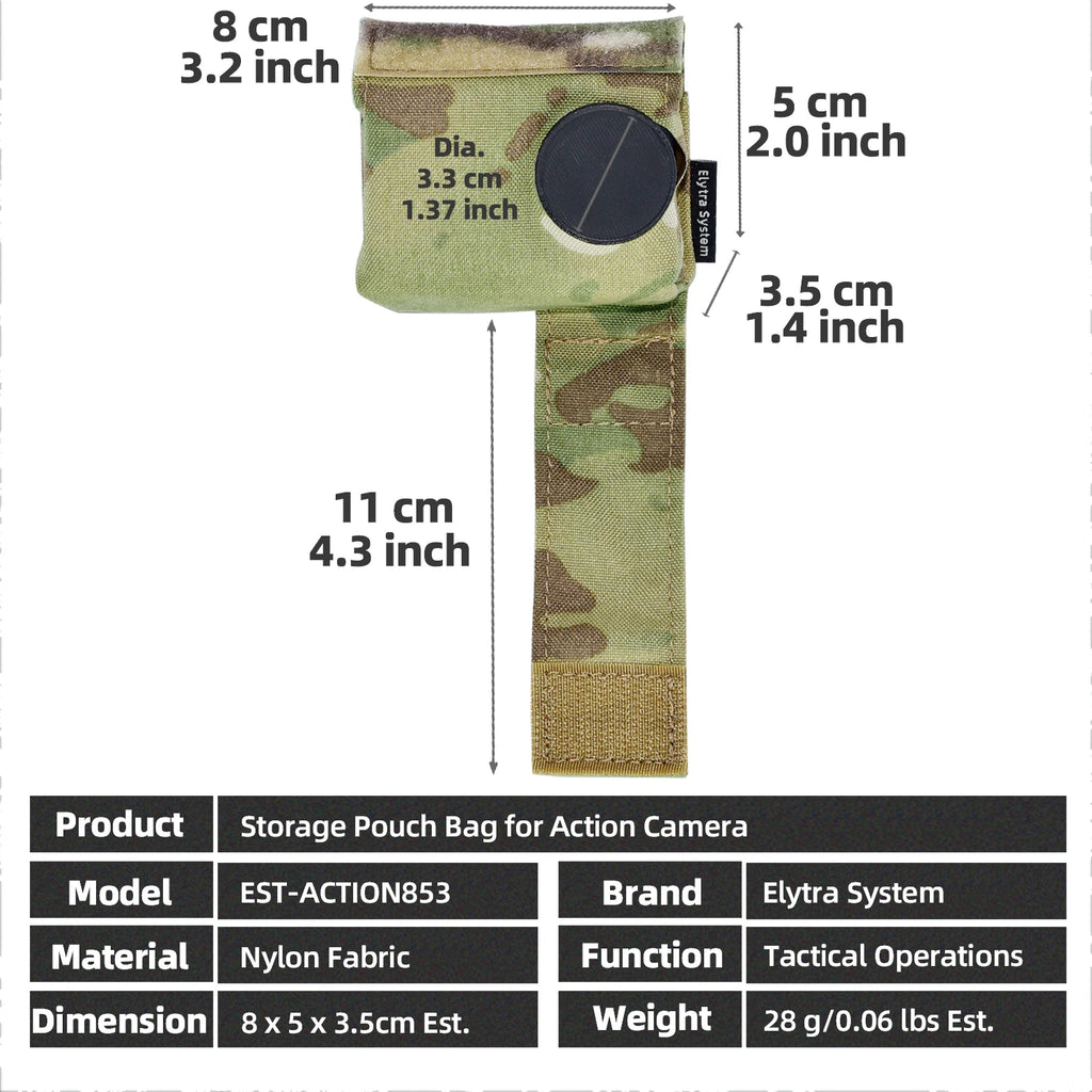 Tactical Style Chest Molle Mounted Action Camera Bag Specifically Designed  Molle Vest Backpack For DJI Action GoPro Pouch