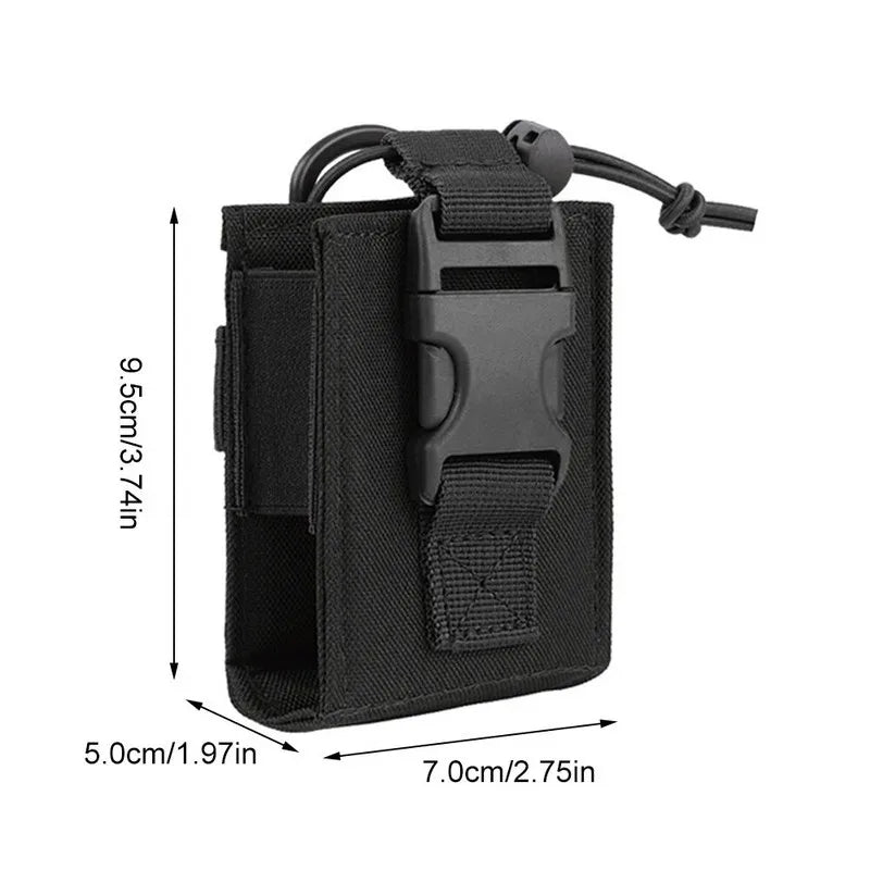 Tactical Walkie Talkie Pouch Oxford Molle Radio Pouch Holder Pocket Portable Outdoor Hunting Sports Waist Bag Interphone Holster