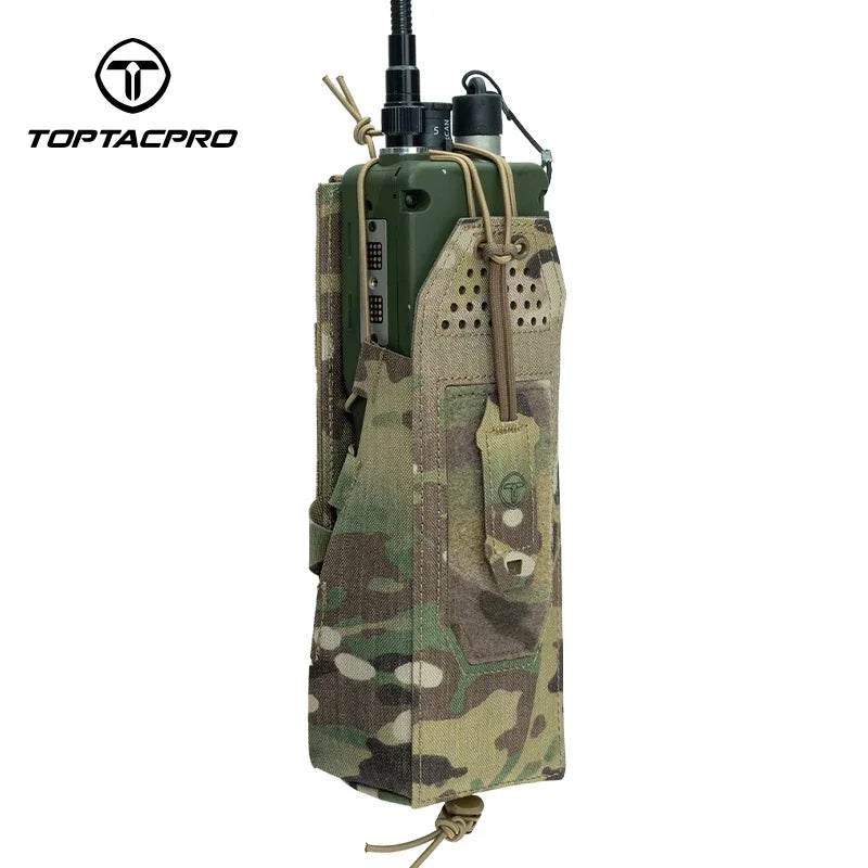 TOPTACPRO Tactical Radio Pouch For Walkie Talkie MOLLE MBITR PRC148 152 Radio Holster Tool Pouch 8533