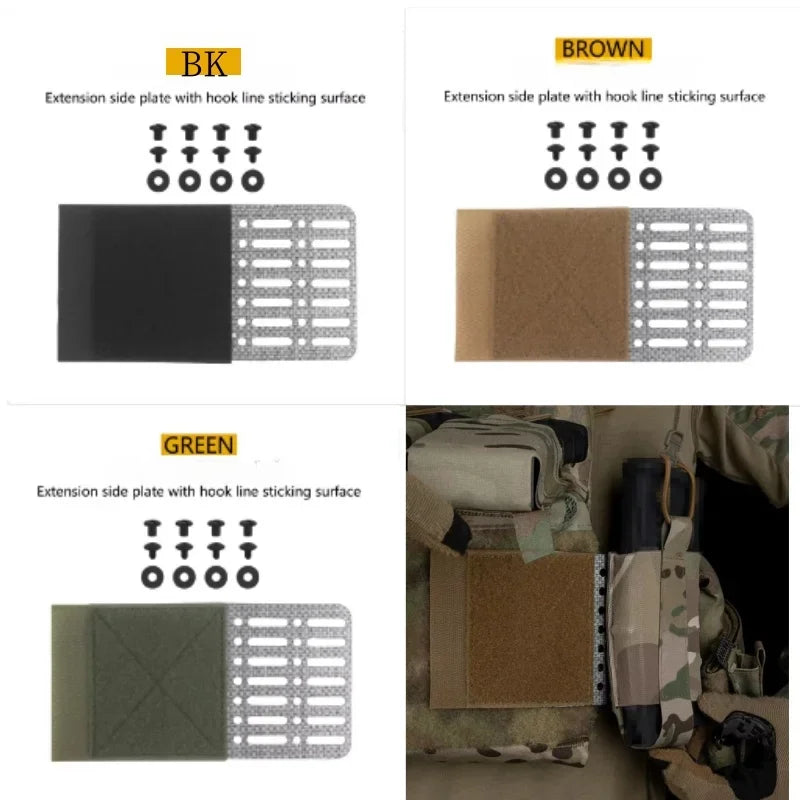 Outdoor Hunting vest chest hanging MOLLE TEGRIS board side panel Hook & Loop expansion side panel  hunting accessories