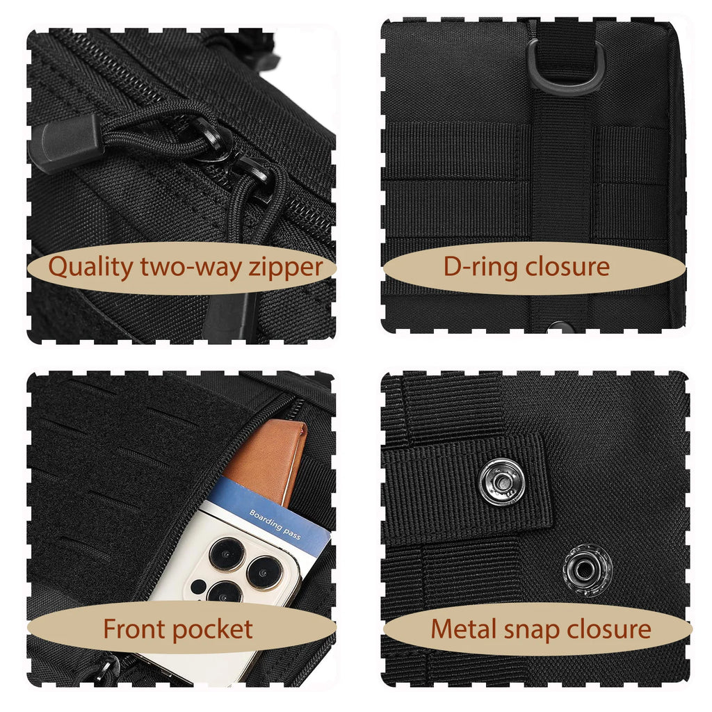 Tactical Molle Admin Pouch Multi-Purpose Laser-Cut Utility Pouch Modular EMT EDC Organizer Tool Pouch Bag