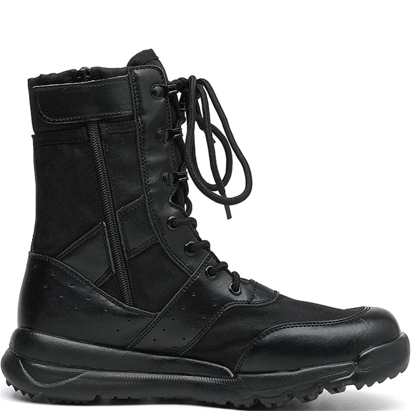 Summer Breathable Men Women super Lightweight Boots  Tactical Airsoft Paintball Boots Side Zipper Male Desert Combat Ankle Boots