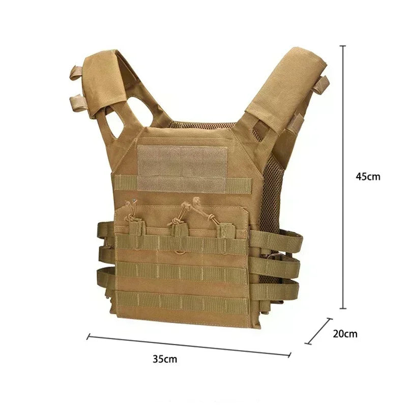Outdoor Hunting Body Armor JPC Molle Plate Carrier Vest Combat Protection 600D Nylon Camo Tactical Vest CS Hunting Waistcoat