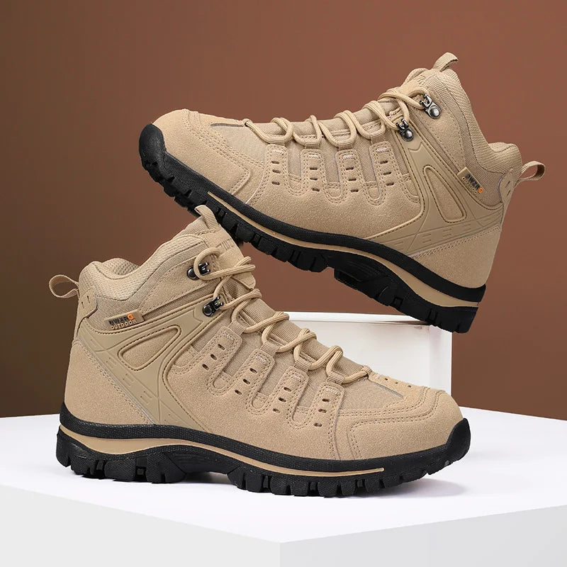 New Fashion Brand Male Motorcycle Boots Comfortable Ankle Boots for Men Leisure Walking Shoes Personality Botas Treking Footwear