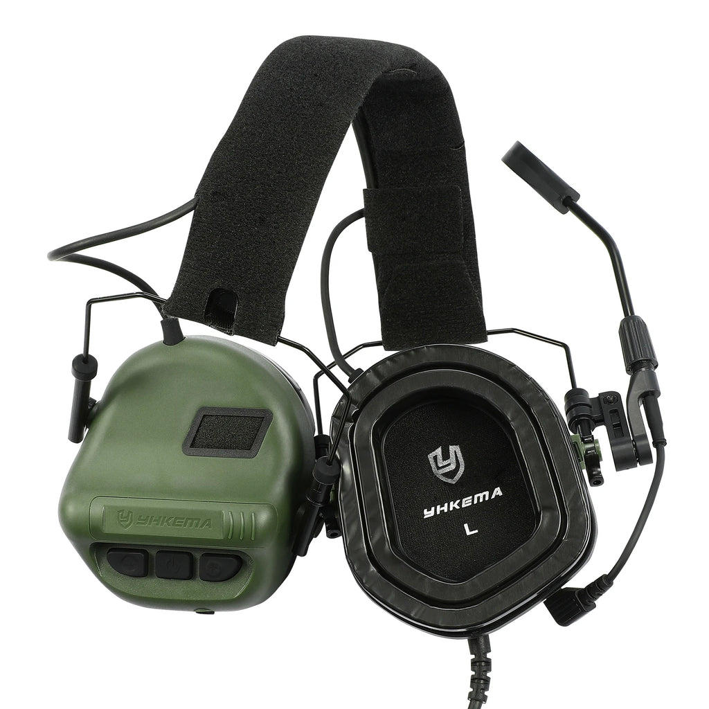 YHKEMA tactical communication headset.Shooting noise-reducing earmuffs.Protect hearing and sound amplification