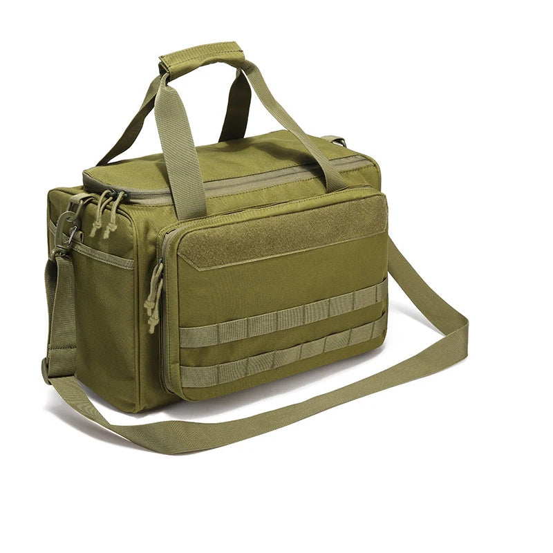 Tactical Gun Range Storage Bag Molle System Outdoor Hunting Accessory Nylon Tactical Case Bags Tool Shoulder Pack Black