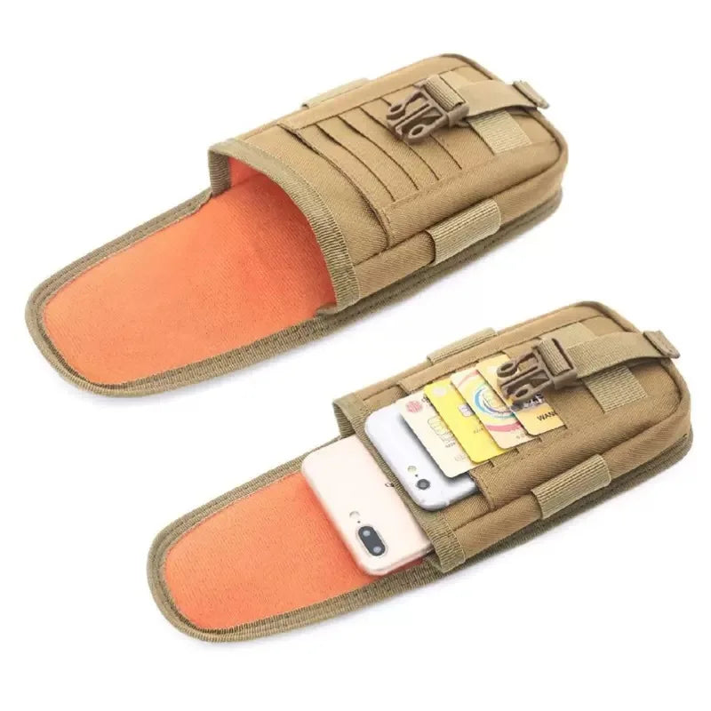 OPHIDIAN  Multifunctional Sports Running Belt Cell Phone Bag Men Waist Pack Vertical Double Layer Molle Accessory Bag Charging