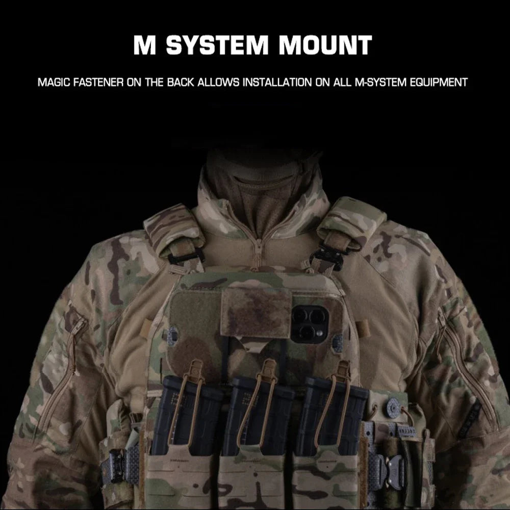 Tactical Mobile Phone Rack Militar Vest Plate Carrier Map Case Panel Airsoft Gear Outdoor Molle Folded Iphone Navigation Board