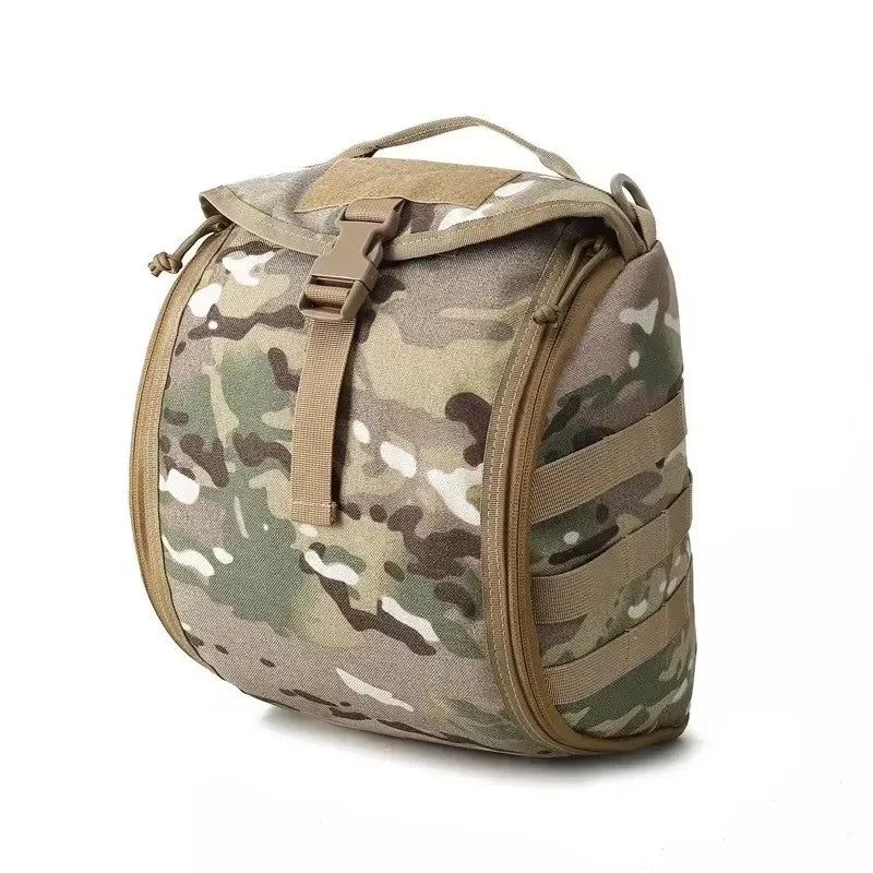 Durable Tactical Helmet Bag with Molle System for Hunting, Combat, and Outdoor Activities