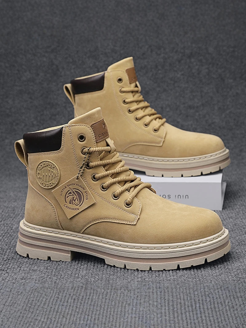 Men's Winter  Boots 2026 New Style British Style Casual Sports Thick Bottom Outdoor Climbing Anti-slip High Help Work S...