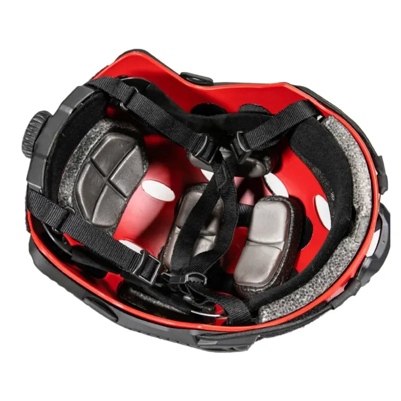 Lightweight Tactical Helmet for Airsoft Paintball Military Training Compatible with FAST Fire Rescue Helmets Red