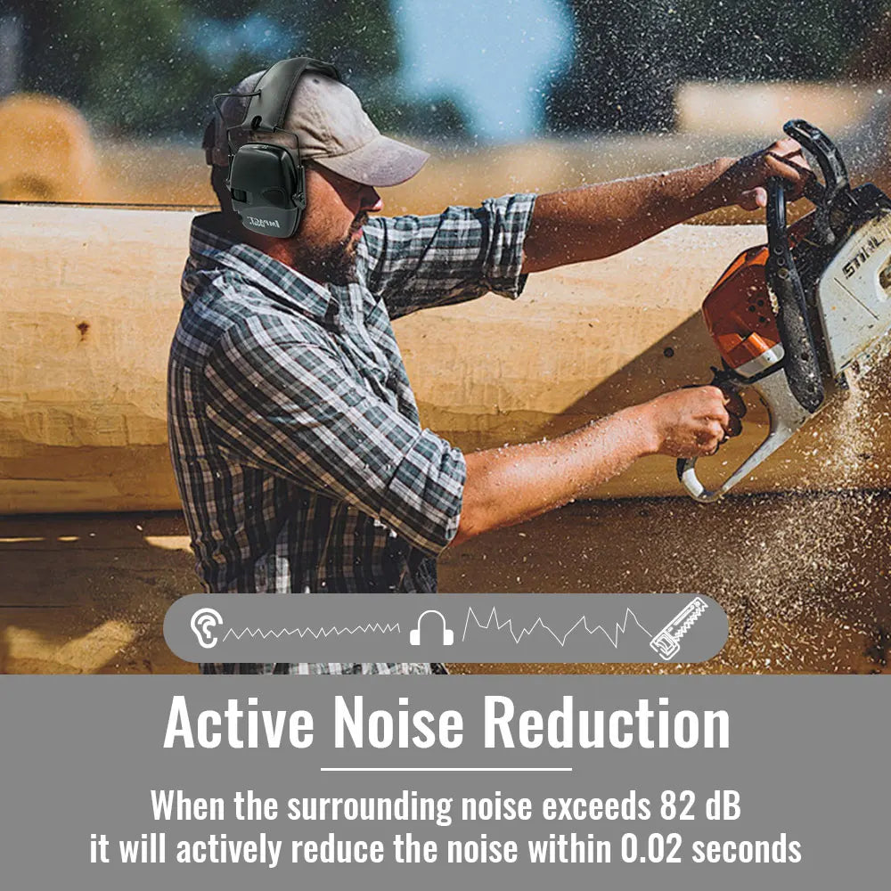 Electronic Shooting Headset Headphones for Hearing Protection Ear Protect Noise Reduction Active Hunting Tactical Earmuff