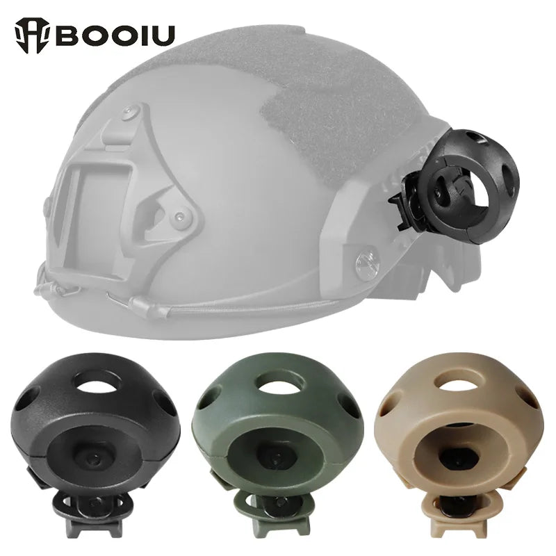 BOOIU Helmet Flashlight Holder Clip for Fast Tactical Helmet Mount Clamp Adapter 60 Degree Universal Rail Helmet Accessories